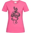 Женская футболка Жіноча рука зі змією Ярко-розовый фото
