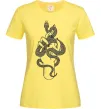 Женская футболка Жіноча рука зі змією Лимонный фото