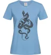 Женская футболка Жіноча рука зі змією Голубой фото