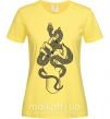Жіноча футболка Женская рука со змеей Лимонний фото