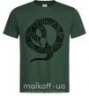 Мужская футболка Змея круг Темно-зеленый фото