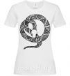 Женская футболка Змея круг Белый фото