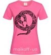 Женская футболка Змея круг Ярко-розовый фото