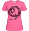 Жіноча футболка Змія круг Яскраво-рожевий фото