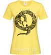 Женская футболка Змея круг Лимонный фото