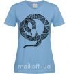 Женская футболка Змея круг Голубой фото