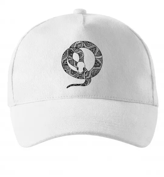 Кепка Змія круг Білий фото