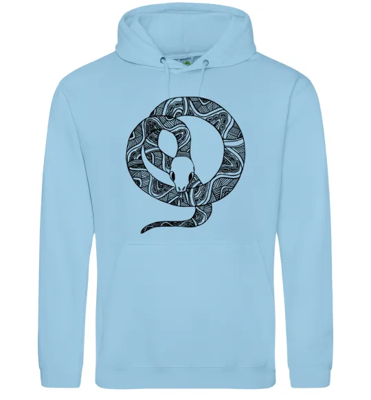 Чоловіча толстовка (худі) Змія круг Блакитний фото