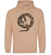 Жіноча толстовка (худі) Змія круг Пісочний фото