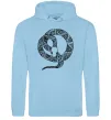Женская толстовка (худи) Змія круг Голубой фото