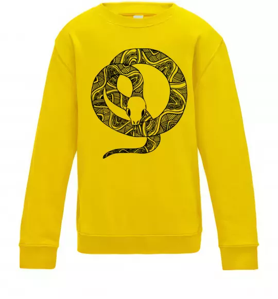 Детский Свитшот Змія круг Солнечно желтый фото