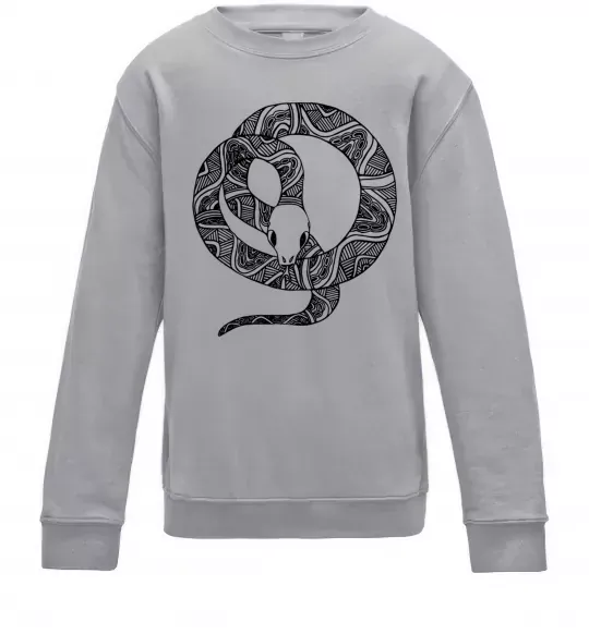 Детский Свитшот Змія круг Серый меланж фото