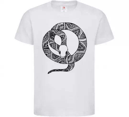 Детская футболка Змія круг Белый фото