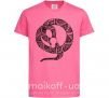 Детская футболка Змея круг Ярко-розовый фото