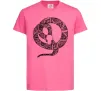 Детская футболка Змія круг Ярко-розовый фото