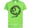 Детская футболка Змея круг Лаймовый фото