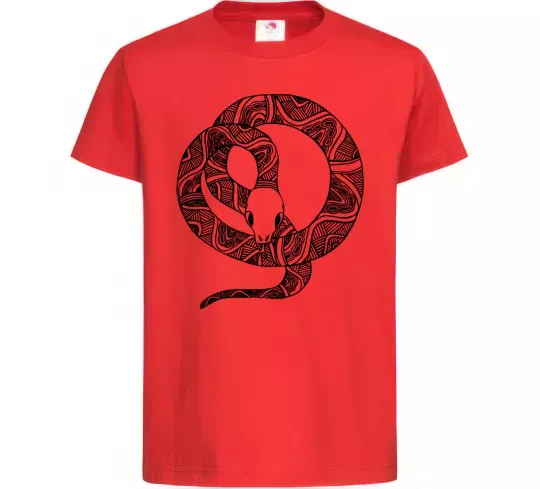 Детская футболка Змія круг Красный фото