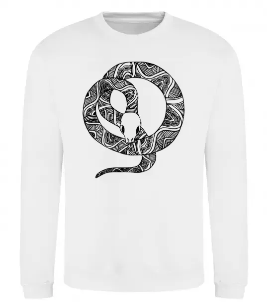 Світшот Змія круг Білий фото