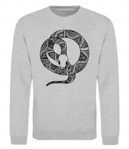 Свитшот Неоновий змій Черный фото