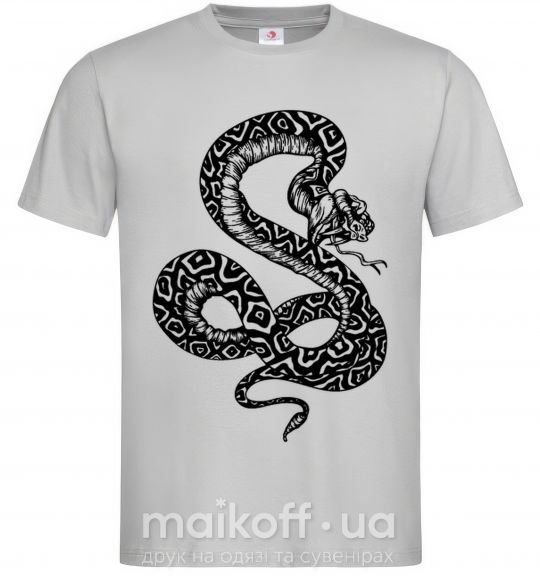 Мужская футболка Гремучая змея Серый фото