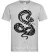 Мужская футболка Гремучая змея Серый фото