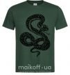 Мужская футболка Гремучая змея Темно-зеленый фото