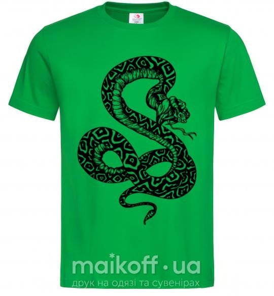 Мужская футболка Гремучая змея Зеленый фото