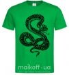 Мужская футболка Гремучая змея Зеленый фото