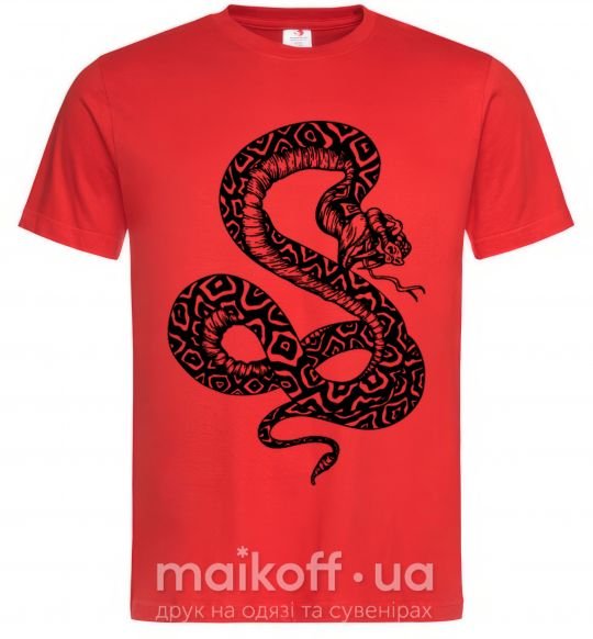 Мужская футболка Гремучая змея Красный фото