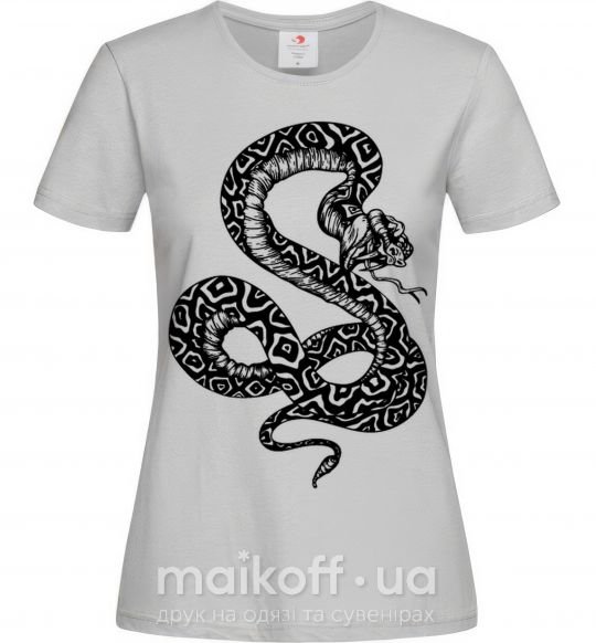 Женская футболка Гремучая змея Серый фото