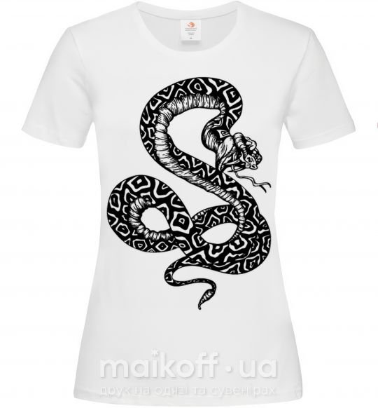 Женская футболка Гремучая змея Белый фото