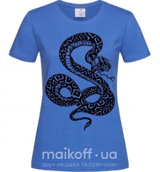 Женская футболка Гремучая змея Ярко-синий фото