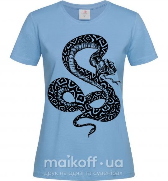 Женская футболка Гремучая змея Голубой фото