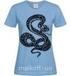 Жіноча футболка Гремучая змея Блакитний фото