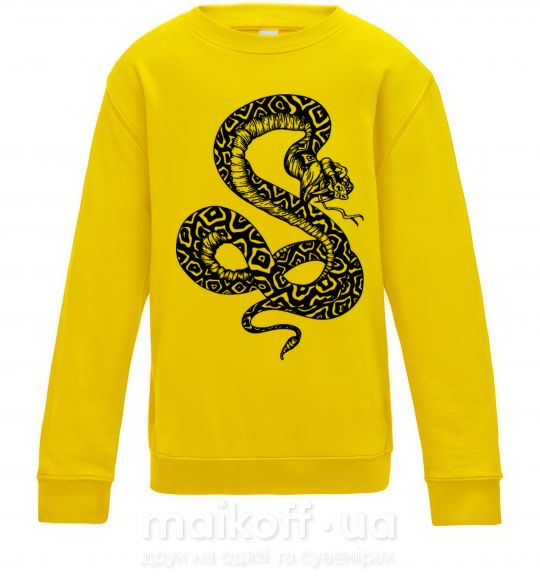 Дитячий світшот Гремучая змея Сонячно жовтий фото