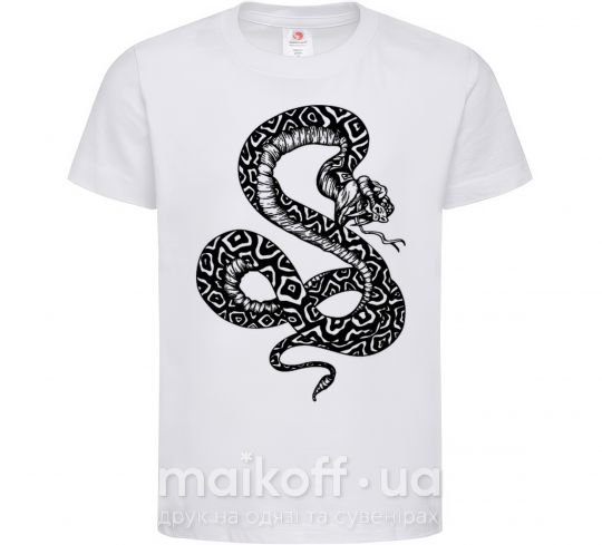 Детская футболка Гремучая змея Белый фото