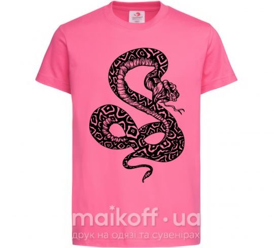 Детская футболка Гремучая змея Ярко-розовый фото
