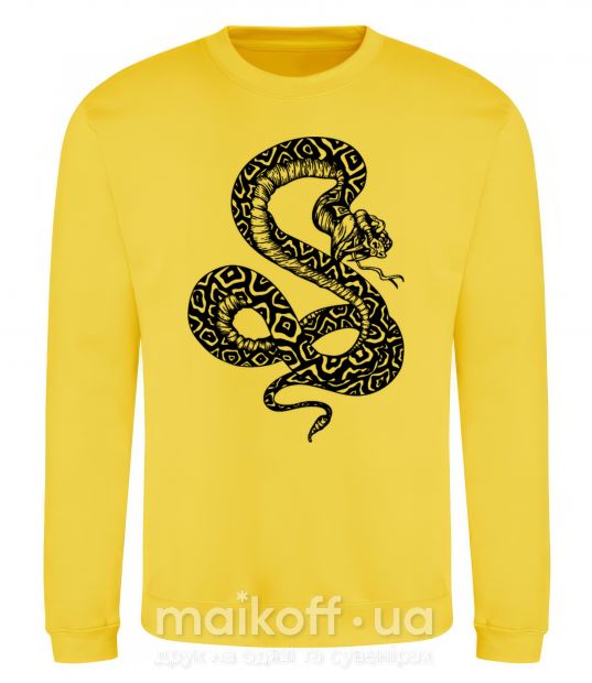 Свитшот Гремучая змея Солнечно желтый фото