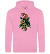 Женская толстовка (худи) Змія на листках Розовый фото