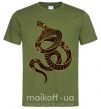 Мужская футболка Коричневый змей Оливковый фото