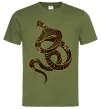 Мужская футболка Коричневий змій Оливковый фото