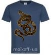 Мужская футболка Коричневый змей Темно-синий фото