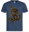 Мужская футболка Коричневий змій Темно-синий фото