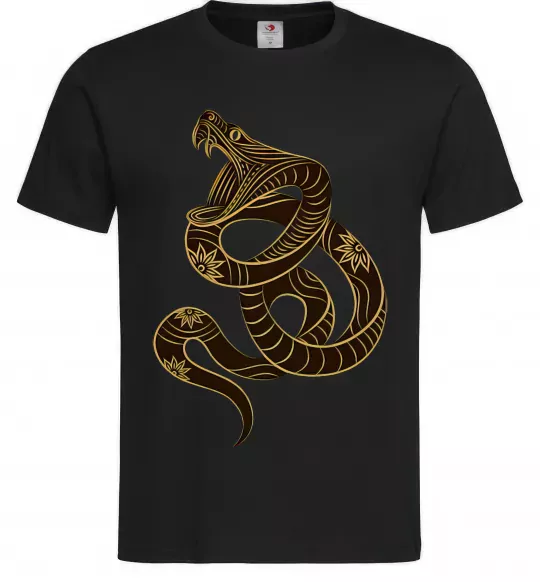 Мужская футболка Коричневий змій Черный фото