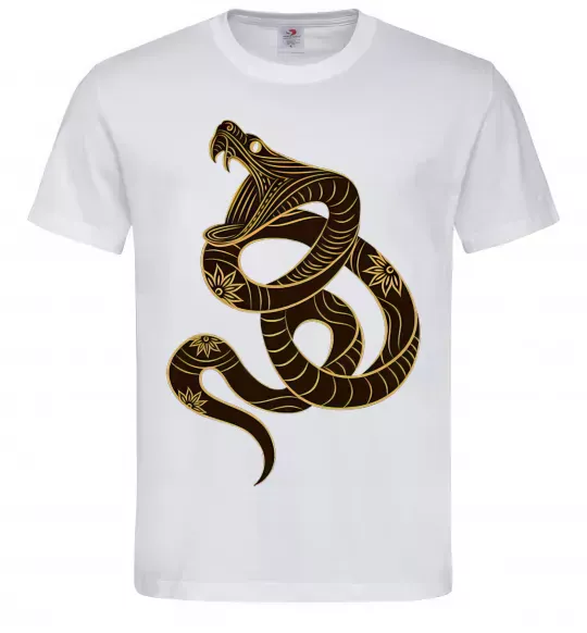 Мужская футболка Коричневий змій Белый фото
