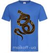 Мужская футболка Коричневый змей Ярко-синий фото