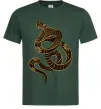 Мужская футболка Коричневий змій Темно-зеленый фото