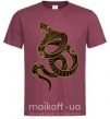 Мужская футболка Коричневый змей Бордовый фото
