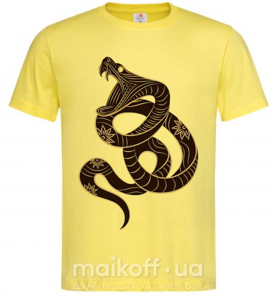 Мужская футболка Коричневый змей Лимонный фото