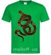 Мужская футболка Коричневый змей Зеленый фото